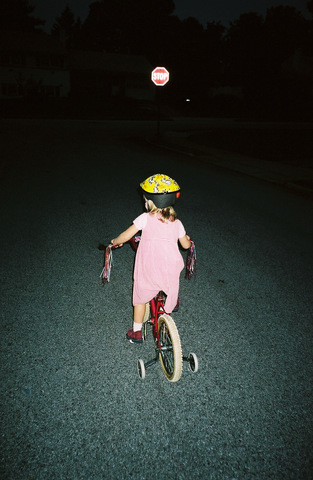 Aprendío a montar una bicicleta