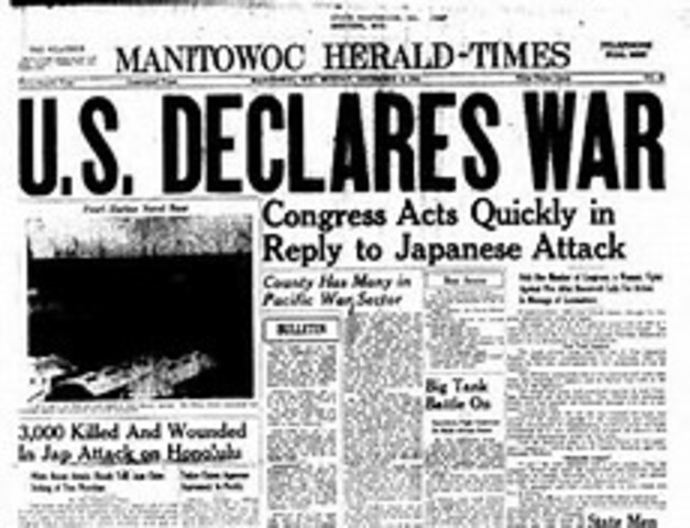 U.S. declares war