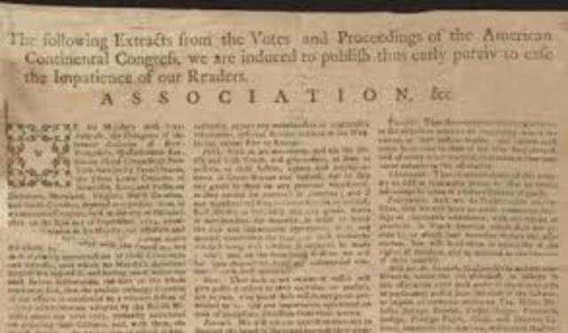 Articles of Associations, 1774