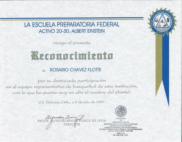 Destacada participación en el equipo de básquet bol