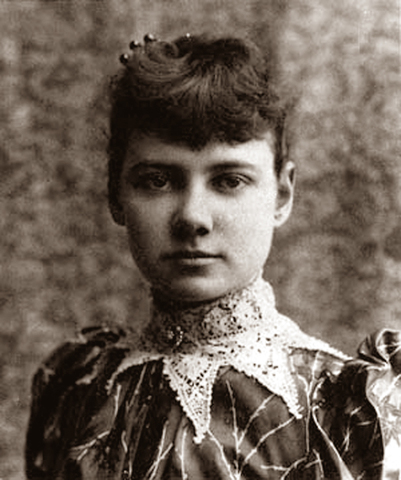 in 1887, Nelly Bly, whose actual name was Elizabeth Cochran, checked into Blackwell's Island insane asylum to get a news expose.