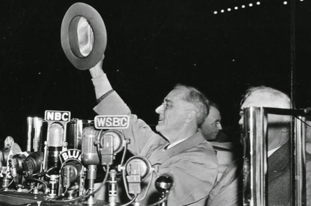 Roosevelt is re-elected for his third term.