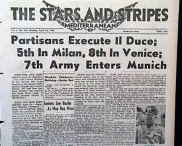 Mussolini is executed