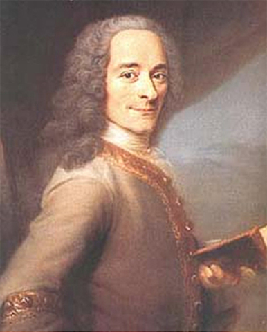 Voltaire is exiled to England