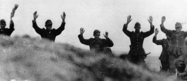 German troop on the defensive side now