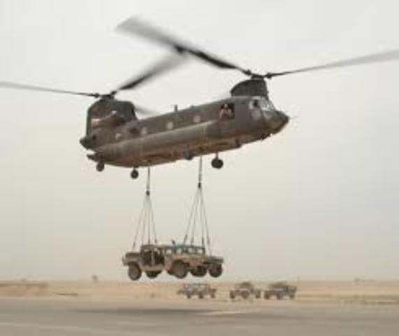 Airlifting supplies