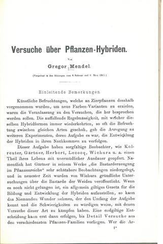 Mendel Publishes paper on genetics