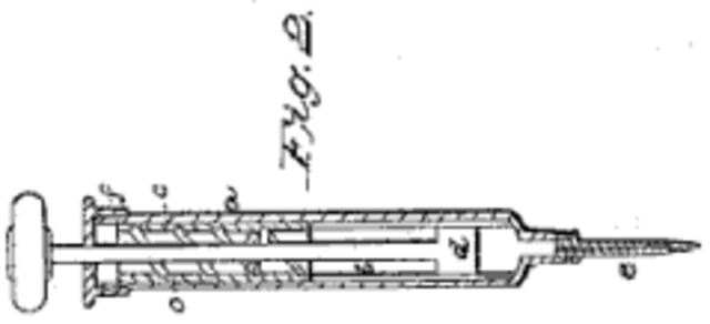 The hypodermic syringe with a plunger is developed