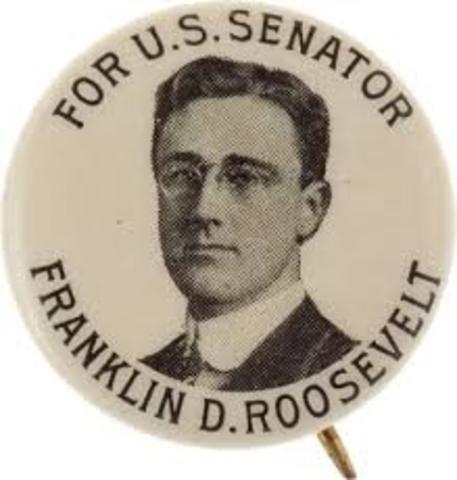 Franklin Roosevelt is elected to NY Senate