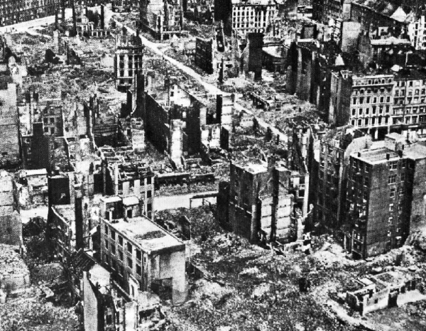 Allied air raid causes a firestorm in Hamburg