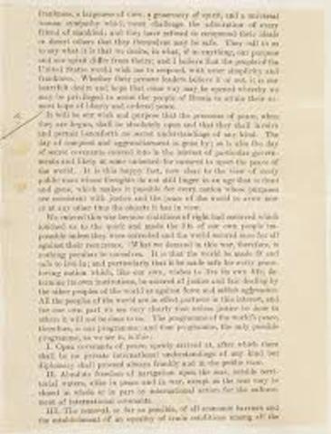 Woodrow Wilson's 14 points