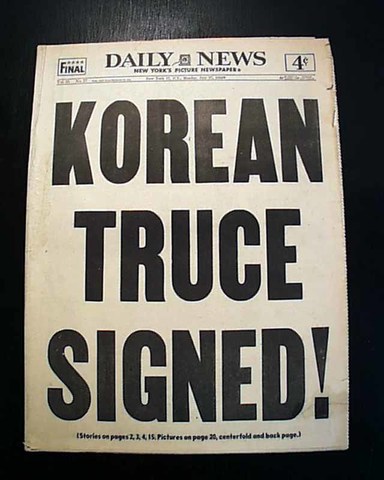 The Korean War ended
