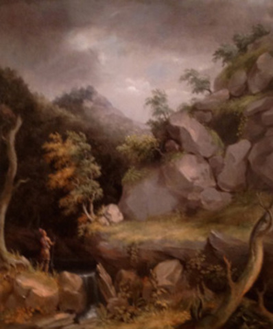 Thomas Cole paints Landscape with an Indian