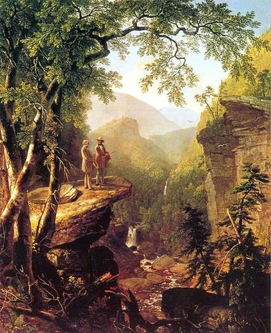 Asher Brown Durand paints Kindred Spirits