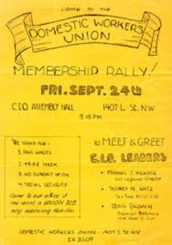 THe Domestic Workers Union of New York is founded