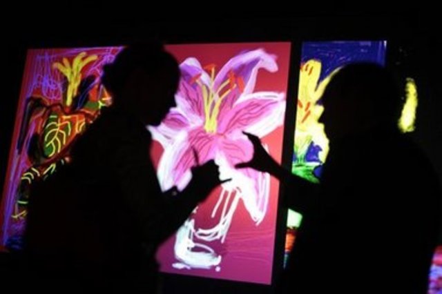 iPad paintings on display