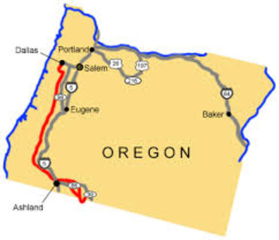 Oregon Territory becomes part of the US