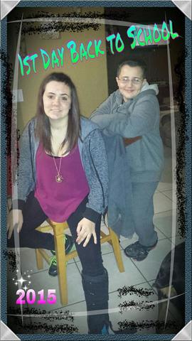 First day back to school since accident.