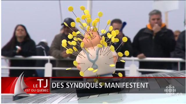 Manifestation à Rimouski