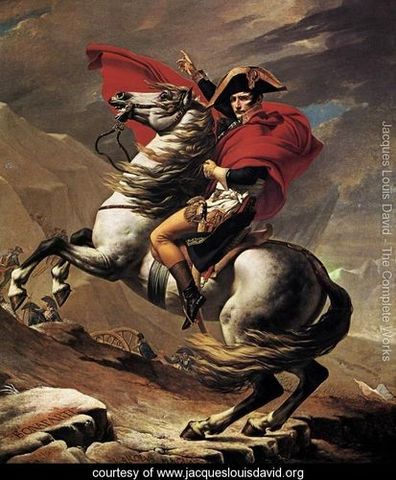 "Napoleon Crossing the Alps" by Jacques- Louis David