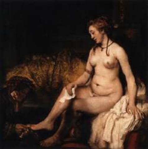 "Bathsheba at Her Bath" by Rembrandt