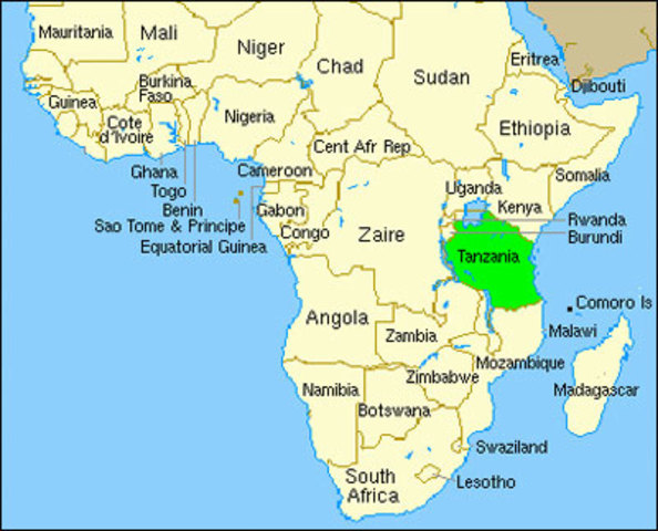 Moved to Tanzania with his family