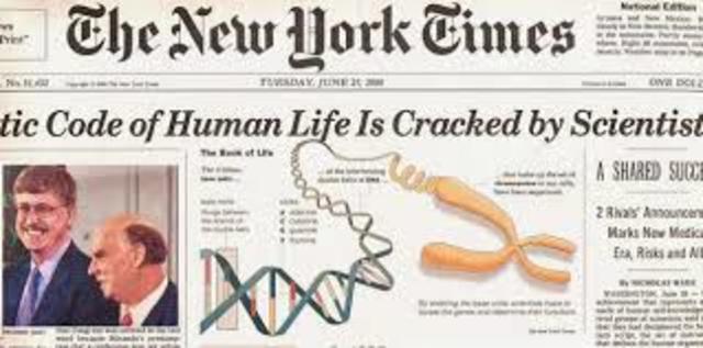 The Human Genome is Sequenced