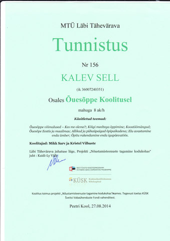 Õuesõppe Koolitusel