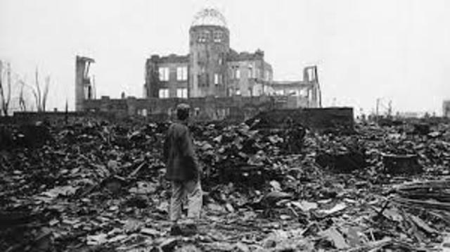 First atomic bomb dropped, on Hiroshima, Japan