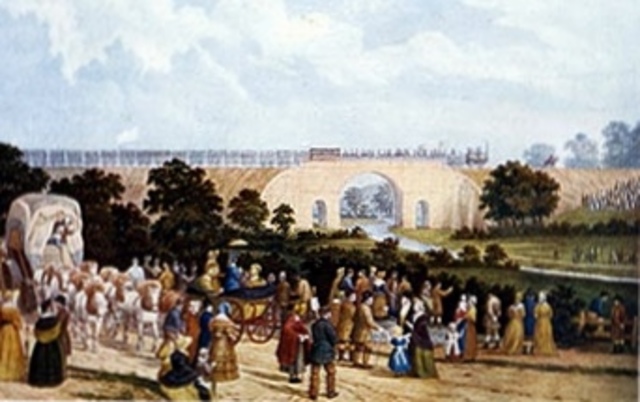 The Opening of the Stockton and Darlington Railway (painting by John Dobbin)