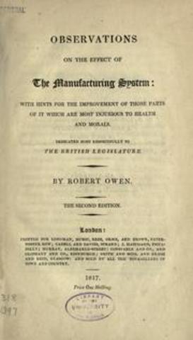 Industrial Revolution: Owen's Observations on the Effect of the Manufacturing System