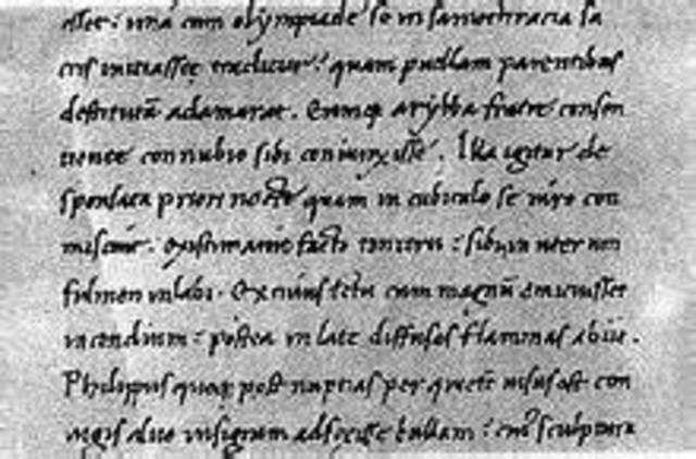 italic type first used