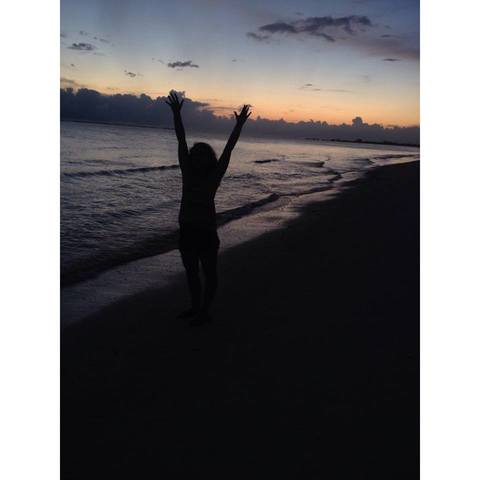 Je suis allé à la plage pour la première fois en Texas.