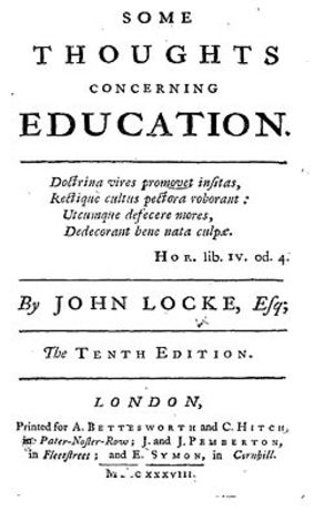 Pensees sur l'education, John Locke