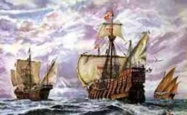 Christopher Columbus and his men set sailed