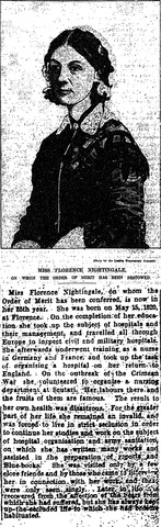 The Order of Merit Awarded to Florence Nightengale