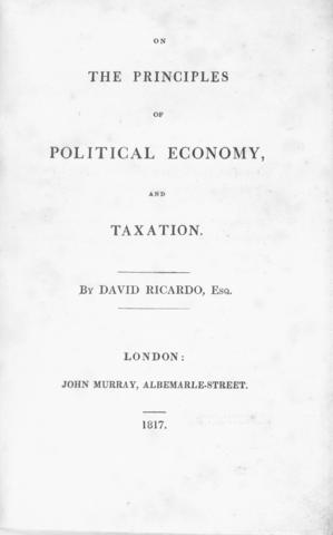 "On the Principles of Political Economy and Taxation"