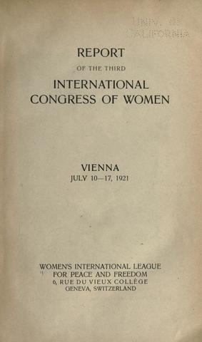 Rise of Internationalism and Compromise Between Labour and Capital: Report of the Third International Congress of Women