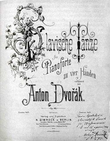 Premiere of Antonín Dvořák's Slavonic Dances