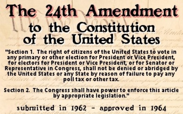 24th Amendment of the US Constitution