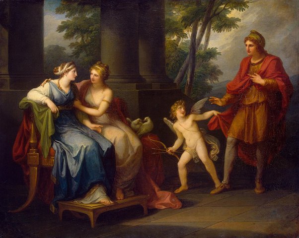 Le Néoclassicisme (	http://www.arthermitage.org/Angelica-Kauffman/Venus-Induces-Helen-to-Fall-in-Love-with-Paris.html)