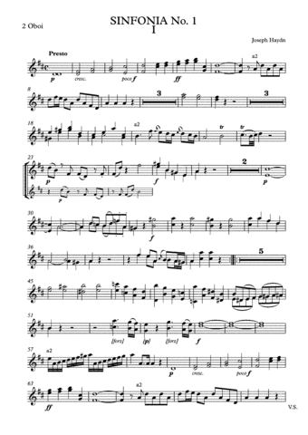 Sinfonia No.1 Joseph Haydn