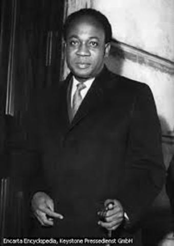 Nkrumah is removed from office in a coup d'etat