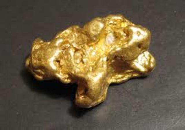 First piece of gold was found in California