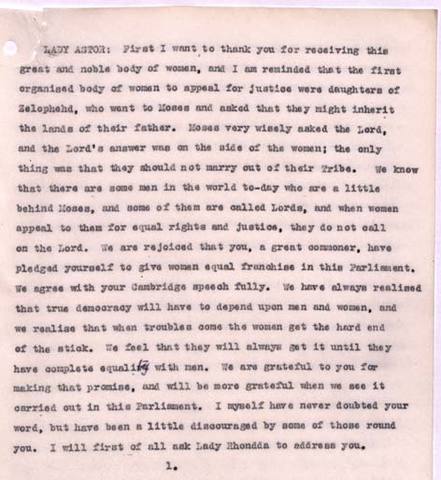 Enfranchisement of Women, 1927 Ireland