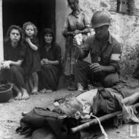 After months of fighting, the Allies entered Rome in June 1944. This was the first Axis capital to fall.