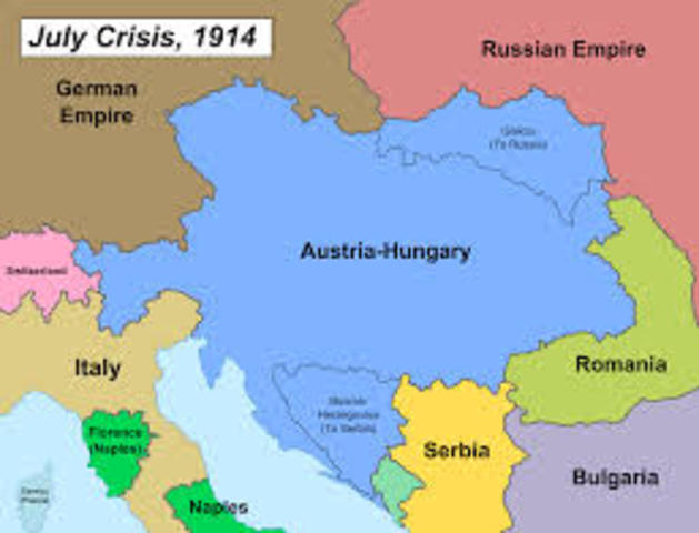 Austrian-Hunfarian Empire Declares war on Serbia