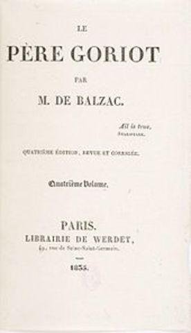 Balzac's "Le Père Goriot" is Published, Establishing Realism in Europe