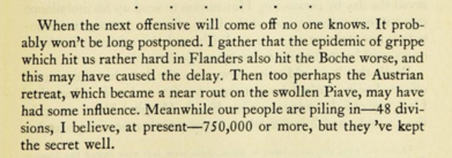 1918 Influenza in WWI France