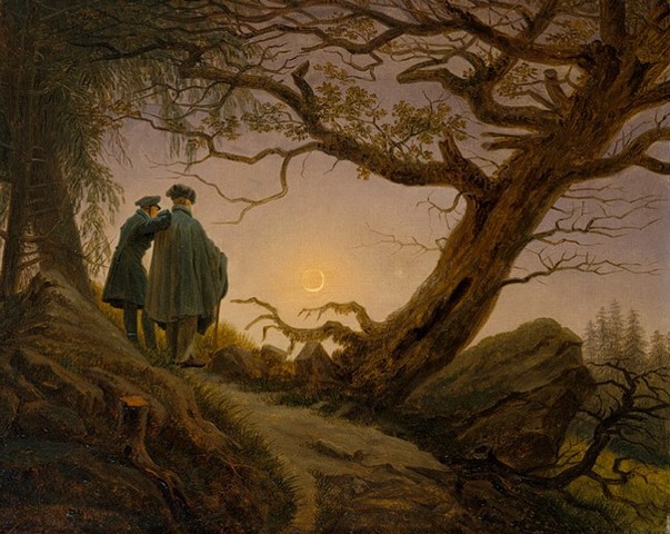Caspar David Friedrich – Two Men Contemplating the Moon